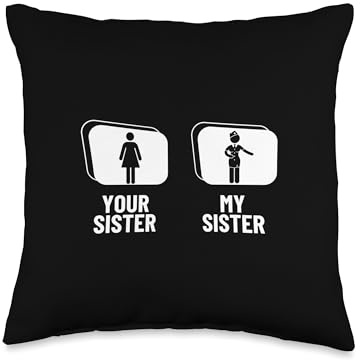 Cabin Crew Your Sister My Sister Funny Flight Attendant Throw Pillow