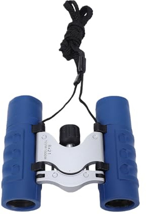 CCYLEZ Jumelles pour Enfants 8x21 Compactes | Jouet Pliant pour l'observation des Oiseaux, Le Camping en Plein Air, de 3 à 12 Ans (Bleu foncé)