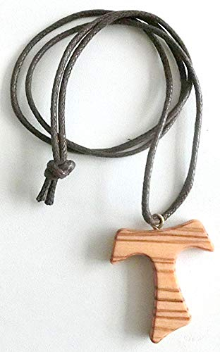 GTBITALY Collar Cruz de Madera de Olivo 4 cm Comunión Unisex