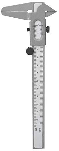 Pied à coulisse en métal Jauge de micromètre de haute précision Étriers manuels Jauge Outils de mesure Règle de micromètre pour la mesure du diamètre extérieur intérieur(5 Inch)