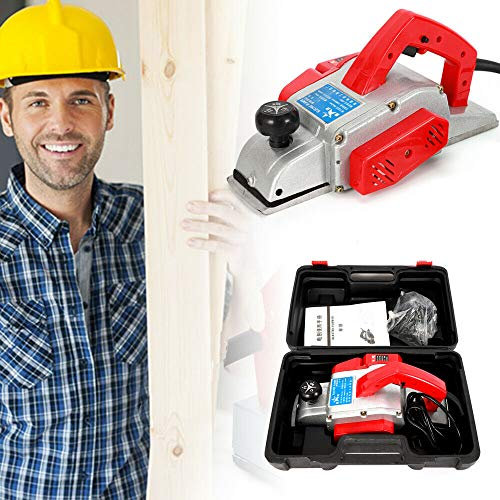 Hobelmaschine, 1300W Elektrohobel Elektrischer Holzhobel Handhobel DIY Tragbarer Hobel Tischlerhobel 90mm Hobelbreite für Holzmöbel