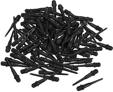 PATIKIL Plastic Dart Tips, 30 Pack 2BA Thread Soft Dart Tips Plastic Tip Soft Tip Dart Accessories, Black