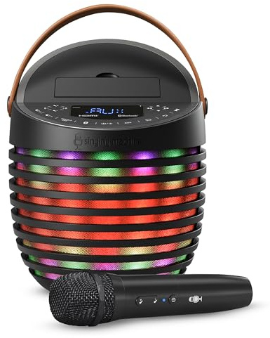Singing Machine Karaoke system for Adults & Kids with Wireless Microphone, SingCast One - Karaoke Speaker with Video Casting Technology, Karaoke System with Bluetooth & Echo Effects