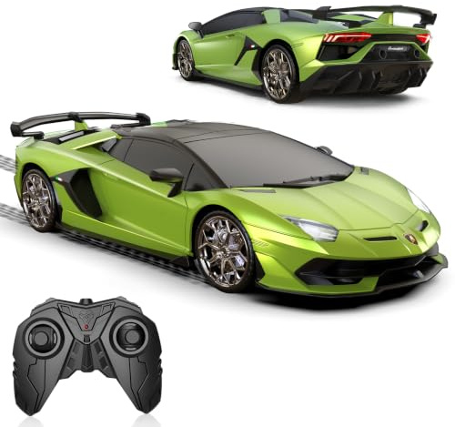 AEROQUEST Lamborghini Remote Control Car，Officially Licensed Lambo Aventador SVJ Model，1:16 Scale Toy Car for Kids，Electric Sport Racing Hobby RC Cars，Birthday Gift for Boys and Girls