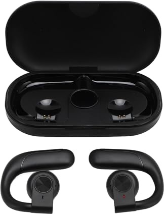 Goshyda Cuffie A Orecchio Aperte, Cuffie Sportive Wireless Bluetooth con Custodia di Ricarica, Auricolari A Conduzione Ossea con Clip Impermeabili IPX7 per Corsa, Camminata, Allenamento