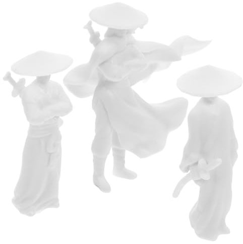 IWOWHERO 3pièces Miniatures Arts Martiaux Lot de Décor De Jardin Zen Et Bureau Figurines De Kung Fu Chinoises pour Collection Accessoire De Paysage Miniature