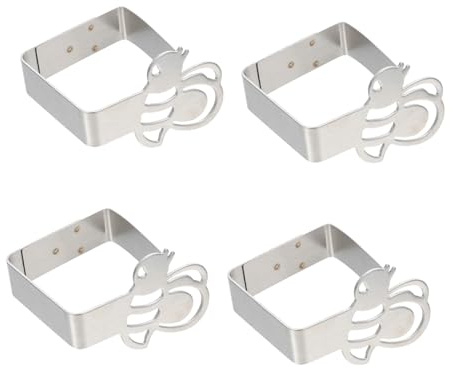 HOMSFOU 4piezas Pinzas Sujetamantelex Acero Inoxidable Antideslizantes Diseño Abeja para Mesa Exterior Picnic