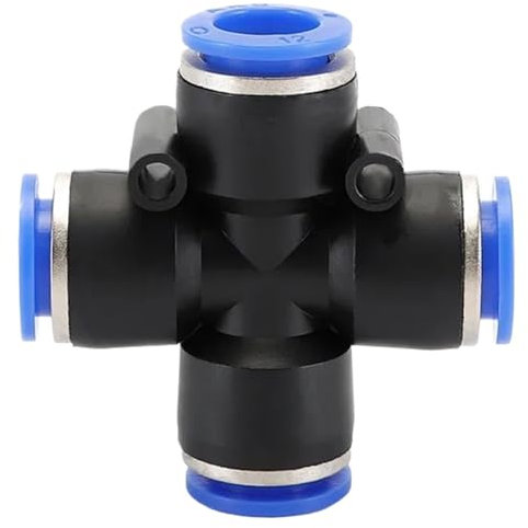 1 Pièce De Raccords Pneumatiques À Emboîtement For Tubes, Connecteur En Plastique, Connecteur Transversal, Joint À 4 Voies(1PCS PZA-10MM)