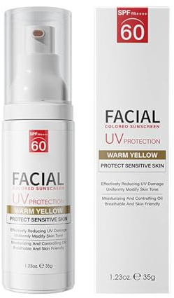Solskyddsmedel ansikte SPF 60, mot UVA och UVB inted solskyddsmedel för ansikte och kropp, tonat solkräm ansikte med hyaluronsyra, tonad dagkräm (1)