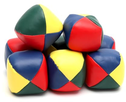 APOMOONS Set di palline giocoleria in 8 pezzi, 5 x 5 cm, palline colorate per bambini adulti principianti professionisti, set versatile di giocoleria, juggling balls per interni e per esterni colorate