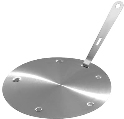 Placa adaptadora de inducción, placa convertidora de inducción para ollas, disco a fuego lento con mango desmontable para espacios pequeños, cocina doméstica y distribución uniforme del calor