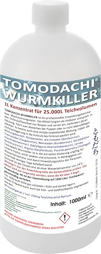 Wurmmittel Fische Antiwurmbehandlung Hautwurm Kiemenwurm Karpfenlaus Fischegel 1L Konzentrat für 25.000L Teichvolumen