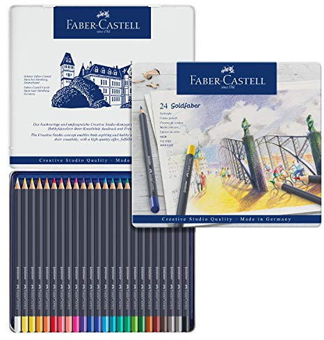 Faber-Castell Goldfaber Color Pencils Tin Set, 24ct.