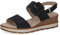 CAPRICE Damen Sandalen mit Absatz aus Leder mit Fußbett, Blau (Ocean Nubuc), 41 EU