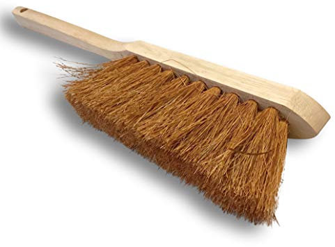 KIBROS 820M | Balayette Brosse en Fibres de Coco Naturel | Manche Long en Bois | Longueur 45 cm, 45 x 3,5 cm