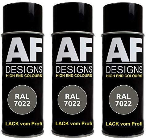 Alex Flittner Designs 3X Ral Pintura en Espray Pintura Coche Laca Colorida Lata de Aerosol RAL7022 Umbr Agrau Mate