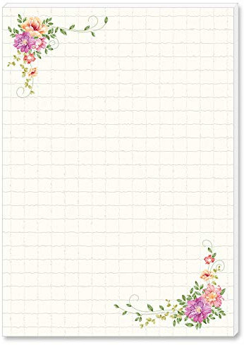 Les blocs-notes LETTRE FLORALE | Format DIN A5 | 2 Blocs