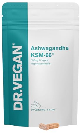 DR.VEGAN Daily Ashwagandha KSM-66 | 500mg | Ashwagandha Root | 30 Capsules | One-A-Day