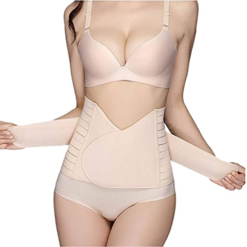 Youkii Body Shaper Bauchgurt nach Geburt Postpartale Bauchband,Waist Trainer Corset,Taille Trimmer Bauchgürtel Corset Recovery Postpartum (L), Beige