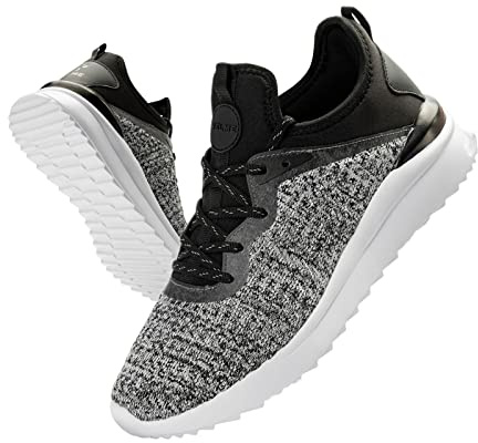 Mens Trainers Walking Running Workout Gym Athletic Fashion Sneakers Non Slip Lightweight Casual Sport Travel Shoes Dark Grey 9 UK