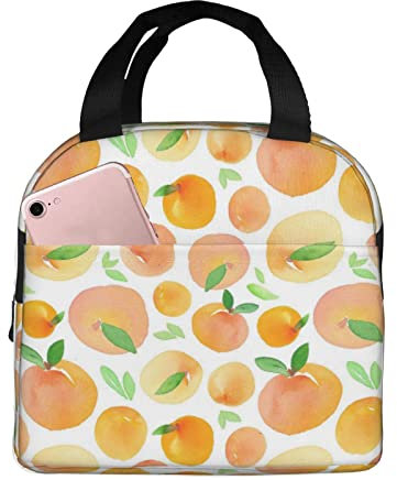 XVBCDFG Bolsa de almuerzo de melocotón Oficina al aire libre Papel de aluminio portátil Aislamiento grueso y bolsa Bento de mantenimiento fresco
