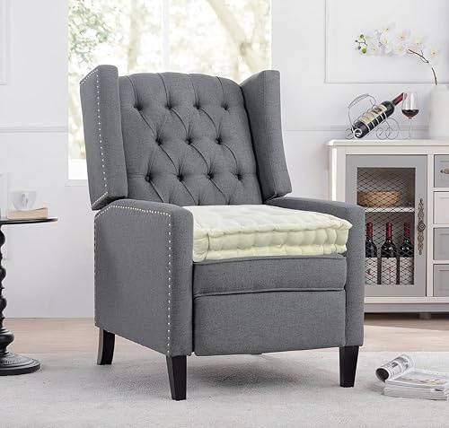 PARADISE STAR Booster sittdyna 100 % bomull tjock trädgårdsdyna, golvkudde, stolskudde, säteshöjare dyna 45 cm x 45 cm x 10 cm färg kräm