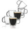 CNGLASS Double Wall Espresso Glass Mugs 160ml/5.4oz,Clear Coffee Mugs Set of 6,Insulated Glass Mug with Handle,Cappuccino,Latte,Tea Cups
