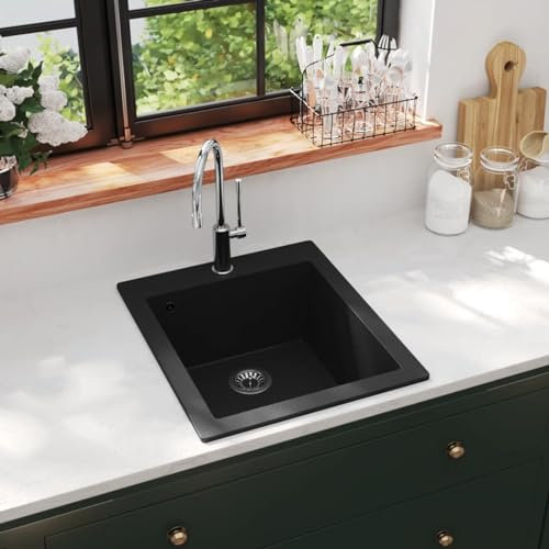 ARKEM Ceramica,Finitura Bianco Lucido - Lavandino Design Moderno Bacinella Lavamani Lavello Sanitari Bagno,Lavandino Cucina Granito Nero Solo Lavello ad Incasso