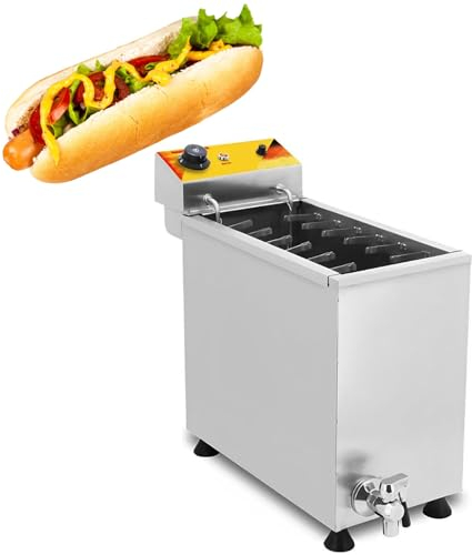 RayGenius MáQuina Freidora De Perritos De MaíZ， 21l MáQuina Comercial para Hacer Palitos De Perritos Calientes De Queso MáQuina Freidora De Palitos De Perritos Calientes
