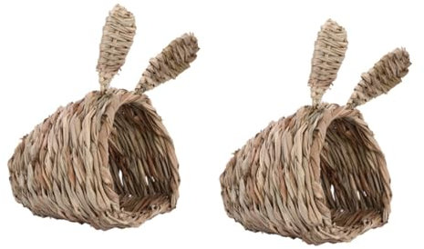 BCOATH 2 STK Grasnest für Haustiere kleines hundespielzeug Meerschweinchenhaus natürliches Kaninchenhaus Hamster Spielzeug hamsterspielzeug Spielzeuge Haustiernest Heimtierbedarf Hibiskus