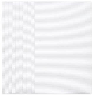 10 Bögen farbige Wellpappbögen, helles Wellpapier, dekoratives Wellpapier für Bastelarbeiten, Schilder, Projekte, 21,6 x 29,5 cm (weiß, 21,6 x 29,8 cm)
