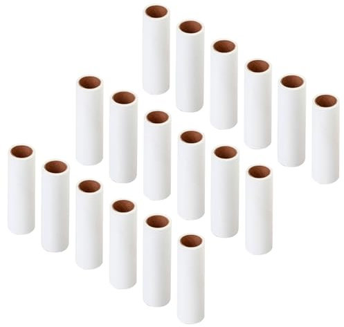 Tradineur Lot de 18 recharges de rouleau anti-peluches, total 1080 feuilles extra adhésives, élimination des poils d'animaux et de la poussière, vêtements, tapis, canapés, voitures, valises - 16 cm