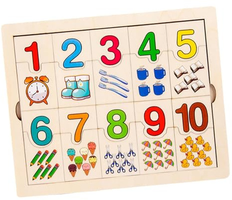 KIXZSAZ Tablero de Rompecabezas de Aprendizaje Digital, Juguete Educativo con características Tablero conteo, Rompecabezas diseñado para fomentar Las Habilidades matemáticas y la coordinación