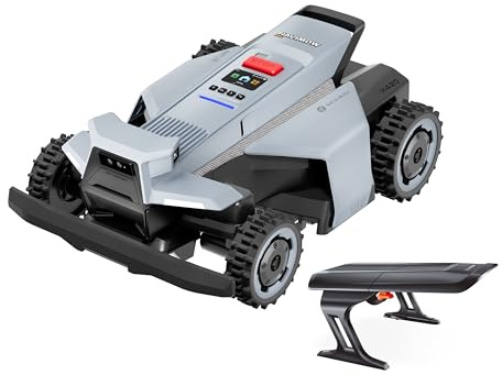 Segway Navimow X420 robot tagliaerba con Garage X, AWD per pendenze fino all’84%, Zero-Turn, tagliaerba per tutti i terreni, MowMentum 2×180 W, fino a 2000 m² (Spedito separatamente)