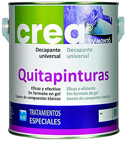 Gel Decapante para Eliminar Barnices, Lasures y Pinturas. Formato Gel Incoloro al Agua. Quita Pinturas Gama Crea (500ml)