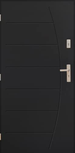 Porta d'ingresso in acciaio Boston 72 mm Nano Advance porta d'ingresso 3 colori dimensioni 90,80 (80-902 x 2072 mm porta sinistra, antracite) di Otwarte