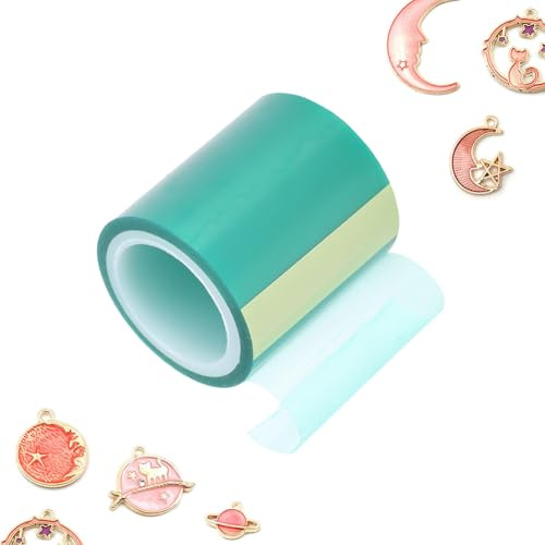 Tiiyee UV Resin Tapes, 4cm x 5m Seamless Silicone Tape Sticky Paper for Epoxy Molding Traceless Jewelry Making Tools DIY Craft Pendant Film Equipments Construction Sheathing Adhesive Industrial