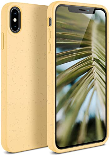 ONEFLOW Sama Sama Case kompatibel mit Apple iPhone XS Max – Nachhaltige Handyhülle aus Pflanzenfasern, Hülle biologisch abbaubar ohne Plastik, vegan und umweltfreundlich – Gelb