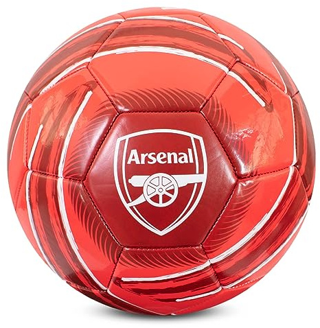 Hy-Pro Ballon de Football sous Licence Officielle Arsenal F.C. Cyclone | Taille 5, artilleurs, entraînement, Match, Marchandise, à Collectionner pour Enfants et Adultes, Rouge