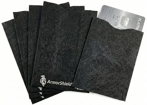 RFID Blocking Sleeves Credit Card Protectors | 100% MADE IN USA - for business professionals, global travelers, and modern minimalists, (GRAY-5PACK)