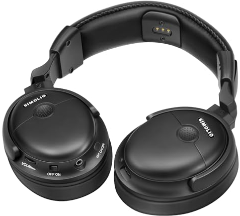 SIMOLIO TV Headphone Wireless Receiver, Replacement Headphone for SM-829D1 & SM-829D2 Digital Wireless TV Headsets