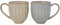 Lesser & Pavey Reactive Glaze Mugs for Tea and Coffee | Large Ceramic Earthenware Mug 400ml for Kitchen | Premium Designs Reactive Glaze S2 Mugs 2 ASST Stoneware Mug Set of 2 - Elements