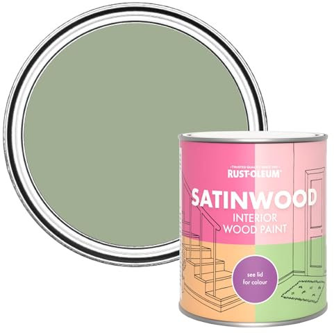 Rust-Oleum Green Satinwood Interior Wood Paint - Bramwell 750ml