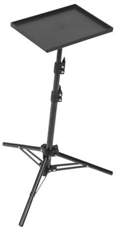 Toyvian Adjustable Projector Stand with Tray Versatile Laptop Tripod for Presentations and Live Streaming Height-Adjustable Floor and Tabletop Projector Stand