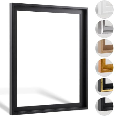 Haak Schattenfugenrahmen Levi in Schwarz (matt) 80 X 100 cm für Keilrahmenbilder und Leinwände