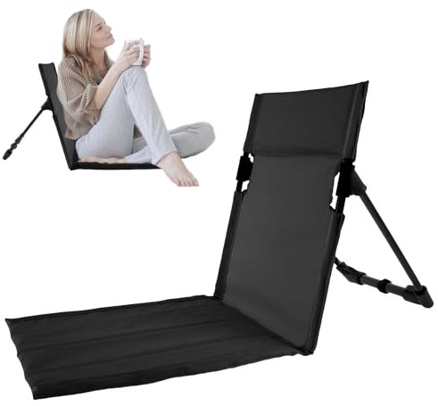 Folding Beach Chair Lightweight Camping Floor Chair with Storage Bag Portable Seats Low Beach Chair Fold up Chair Sun Lounger Back Chair for Fishing Barbecues Hiking Traveling Outside Activities