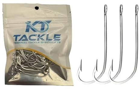 long shank fishing hook available in sizes 5/0, 4/0, 3/0, 2/0, and 1/0 25Pcs (4/0)