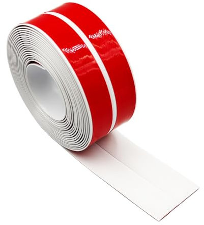 ZZLQIAN Plinthe Souple autocollante,Moulure de finition,3m 20x20 mm,Ruban d'étanchéité PVC, Flexible Etanche Décoratif pour Baignoire, Salle de Bain, Cuisine, Anti-moisissure,Calfeutrage,Blanc
