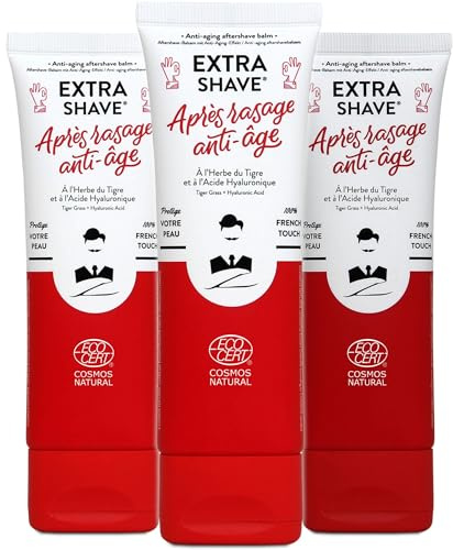 Baume Après-Rasage Homme – Lot de 3 – Monsieur BARBIER | Effet Cicatrisant & Anti-Âge | Naturel, Végan & Français | À l’Herbe du Tigre & Acide Hyaluronique