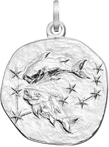 trendor Sternzeichen Fische 925 Silber 20 mm Anhänger Tierkreiszeichen für Damen, Herren und Kinder, 08453-03